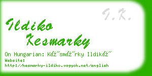 ildiko kesmarky business card